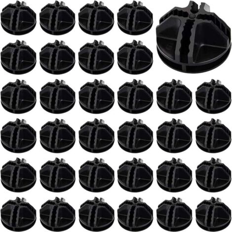 Connecteurs de Cube en Plastique 70 Pcs Connecteur de Cube de Stockage Noir Matériel de Meubles Portable en Plastique pour Étagère de Rangement Cube Placard Casier Organisateur