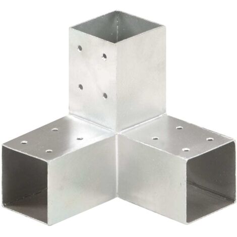 Connecteurs de poteau 4 pcs Forme en Y Métal galvanisé 71x71 mm CFW260838