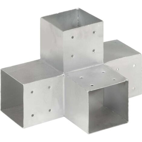 Connecteurs de poteau 4pcs Forme en X Métal galvanisé 101x101mm CFW490680