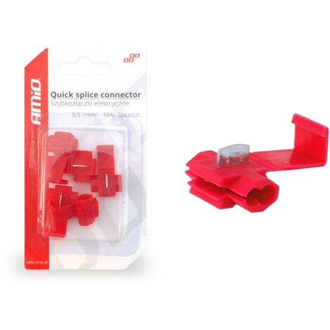 Connecteurs électriques rapides 0,5-1 mm² 10 A, 5 pièces sous blister AMIO-02340