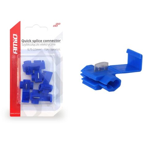 Connecteurs électriques rapides 0,75-2,5 mm² 15 A, 5 pièces sous blister AMIO-02341