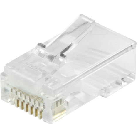Connecteurs modulaires RJ45 LOGILINK, Cat.6, non blindés, ouverts à l'avant, lot de 50