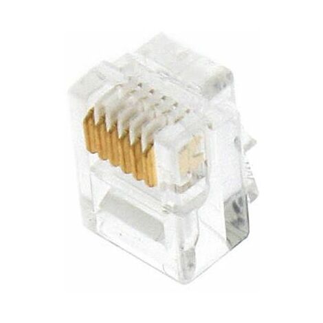 connecteurs - modular - 6 points / 6 contacts - cat3 - lot de 10 - gigamédia mj6p6c
