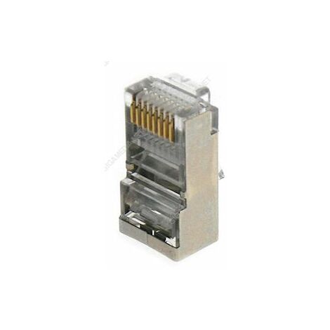 connecteurs - modular - 8 points / 8 contacts - cat5e - pour cable rigide - lot de 10 - gigamédia mj8epb8cr