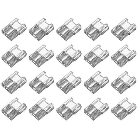 Connecteurs pour ruban LED (20 pièces, 2 broches, 8 mm)