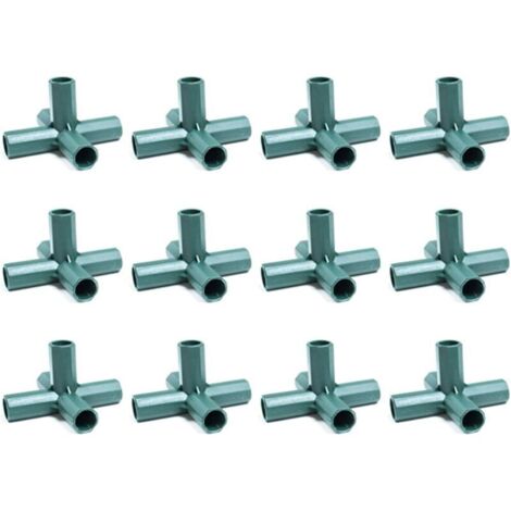 Connecteurs PVC 5 voies 16 mm – Lot de 12 pour serre robuste, résistants aux intempéries et faciles à installer