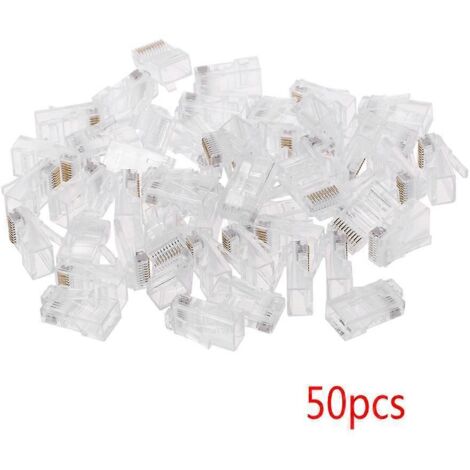 Connecteurs réseau à sertir Cat6a/Cat7 RJ45 blindés 10P10C