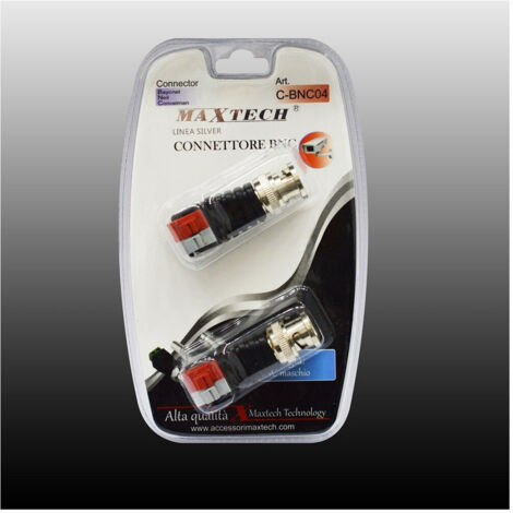 Connecteurs Vidéo Bnc Connexion Rapide Caméras De Surveillance Vidéo Maxtech C-bnc04