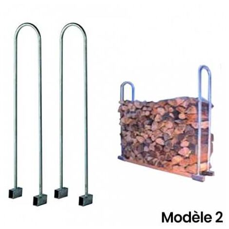 Connection pour réserves de bois bûches - Modèle 2 - Lot de 1 pièce