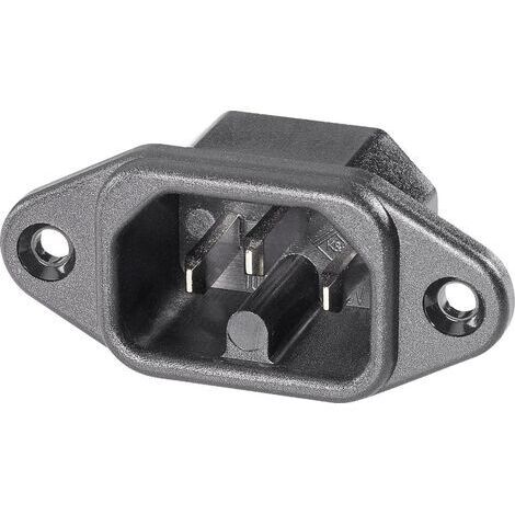 Connectique pour appareils chauffants série (connecteur réseau) 42R K & B 42R024211 embase mâle verticale Nombre total de pôles: 2 10 A noir 1 pc( D76329