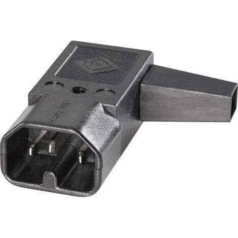 Connectique pour appareils chauffants série (connecteur réseau) 42R K & B 42R042211 mâle, coudé Nombre total de pôles: 2 + PE 10 A noir 1 pc(s) D76326