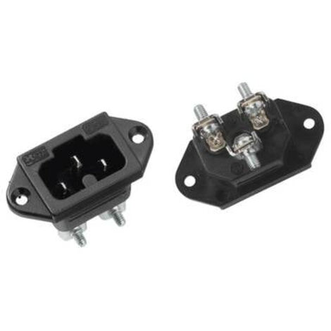 Connectique pour appareils réfrigérants Bachmann 918.170 mâle Nombre total de pôles: 2 10 A noir 1 p