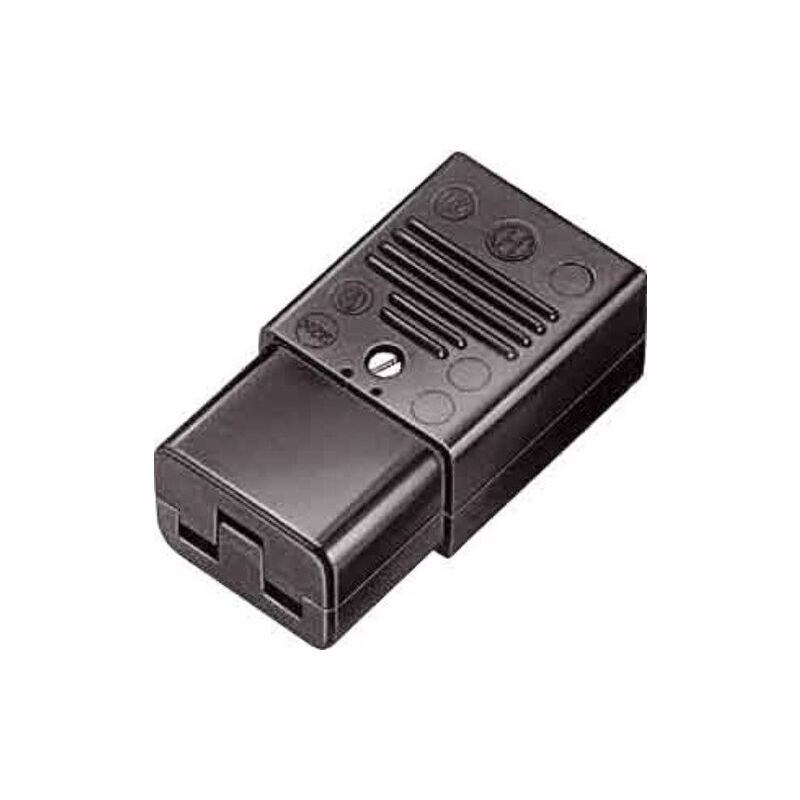 Connecteur d'alimentation femelle C19, 16A, noir Bachmann