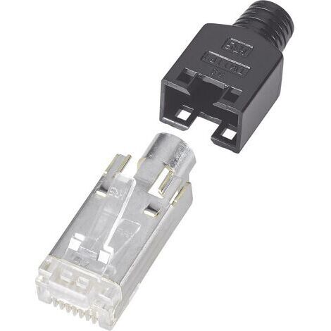 Connectique RJ45, blindé CAT5 Hirose Electronic TM 11 RJ45 mâle, droit Pôle: 8P8C noir 1 pc(s) R43663