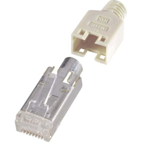 Connectique RJ45, blindé CAT5e Trywise H9540.1-10 RJ45 mâle, droit Pôle: 8P8C beige 10 pc(s)