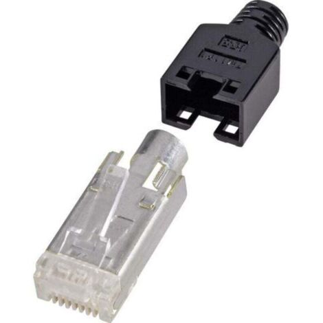 Connectique RJ45, blindé CAT5e Trywise H9540.4-10 RJ45 mâle, droit Pôle: 8P8C noir 10 pc(s)