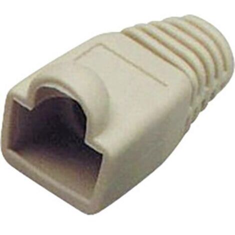 Connectique RJ45 CAT 6A avec passe-câble anti-pliage TRU COMPONENTS 1582636 RJ45 Protection anti-pliure gris 1 pc(s) S658281