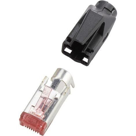 Connectique RJ45 TM21 CAT 6, blindé Renkforce H9561.4-10 RJ45 mâle, droit Pôle: 8P8C noir 10 pc(s)