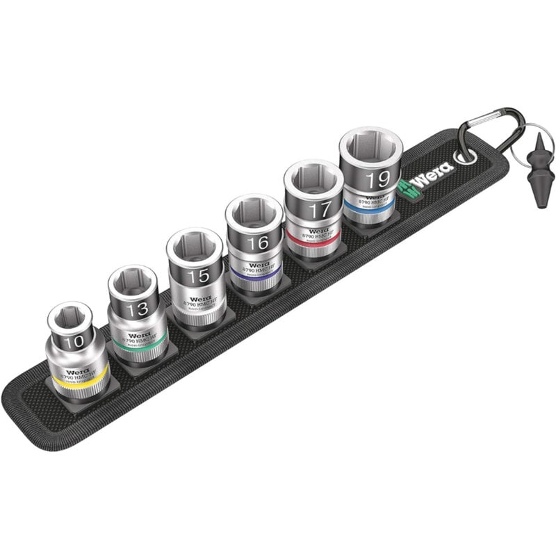 Wera 05003995001 - Belt C 1 Zyklop socket set with holding function, 1/2 drive, 7 pieces