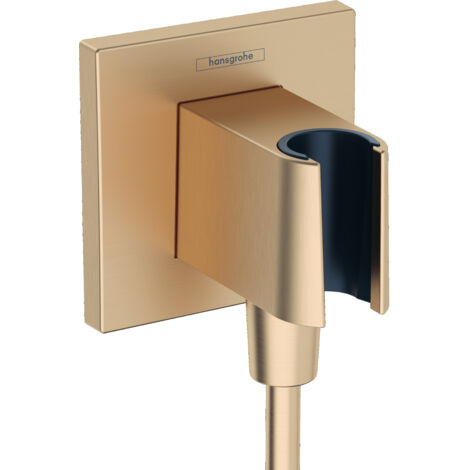 Connessione a parete FixFit E con supporto per doccia, bronzo spazzolato
