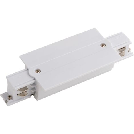 Connessione lineare bianca per binario ad incasso 16,5x5,6x3,3 cm..