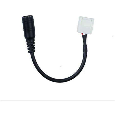 Connettore a clip da 8 mm a 2 pin per striscia LED 12 V con jack femmina da 2,5 mm