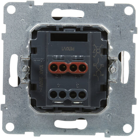 Connettore a croce - 10 AX - 250 V - morsetti a vite, NERO SUNO