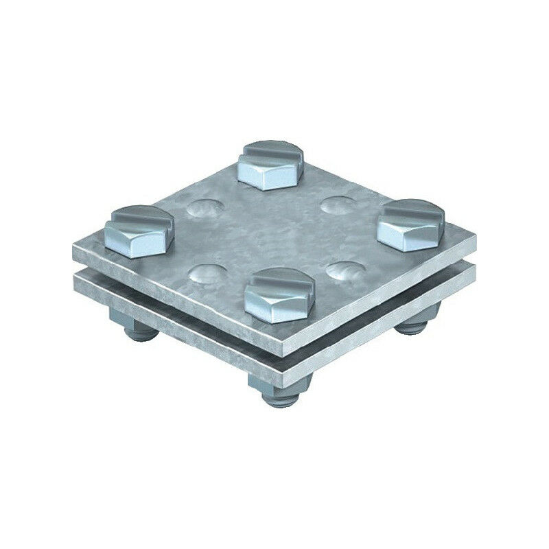 Image of Connettore a croce secondo DIN EN 62561-1 piatto / piatto 30 mm acciaio zincato a caldo (Per 25)