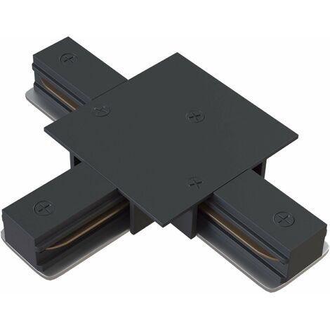 Connettore a T per Sistema Illuminazione a Binario Monofase Nero