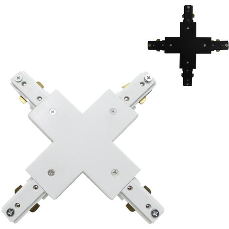 Connettore a X per binario Monofase colore Bianco/Nero A11-MONO-XColore BIANCO