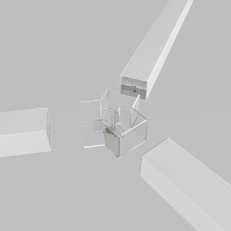 Connettore a Y per esagono - 4 cm