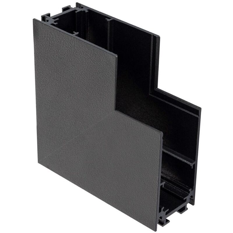 Image of Ledkia - Connettore ad l Verticale per Binario Magnetico Monofase da Superficie 20mm Nero