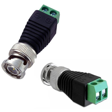 Connettore adattatore bnc morsetto maschio 2 poli a vite