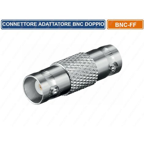 CONNETTORE ADATTATORE PROLUNGA BNC 2 CONNESSIONI BNC FEMMINA CCTV DVR
