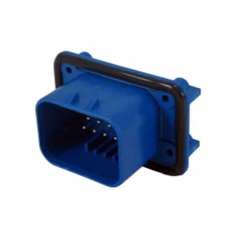 Connettore AmpSeal femmina 14 vie blu da circuito stampato 90°