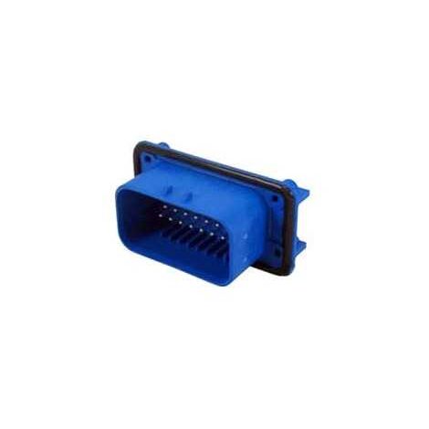Connettore AmpSeal femmina 23 vie blu da circuito stampato 90°