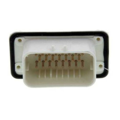 Connettore AmpSeal femmina 23 vie da circuito stampato 90° bianco con pin dorati