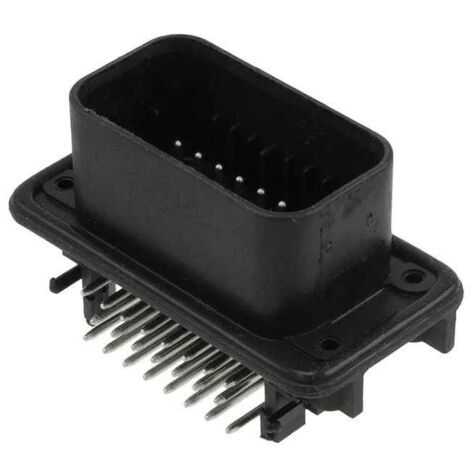 Connettore AmpSeal femmina 23 vie nero da circuito stampato 90°