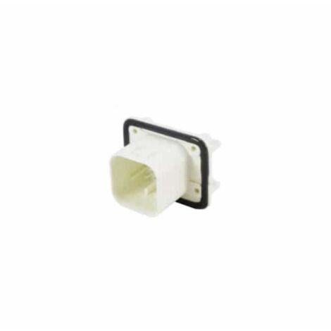 Connettore AmpSeal femmina 8 vie bianco da circuito stampato 90°