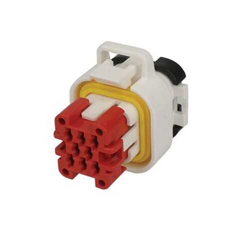 Connettore AmpSeal maschio porta femmina 8 vie bianco