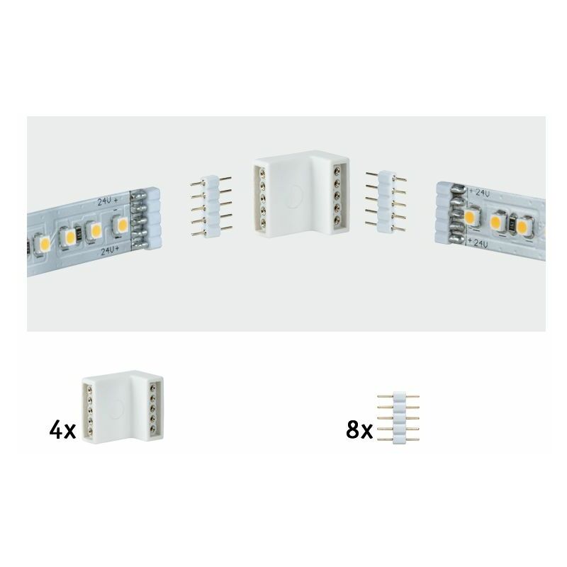 Image of Paulmann - Connettore angolo MaxLED bianco 4-Pack incl. 8 Connettore 706,15