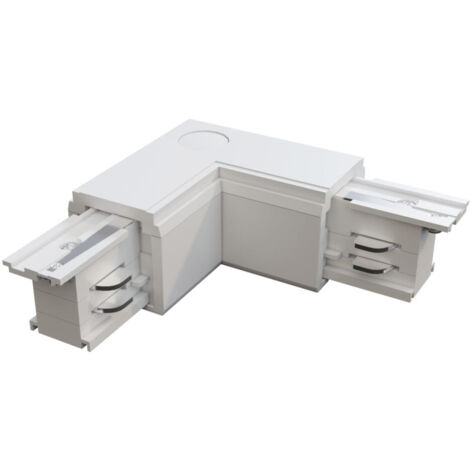 Connettore Angolare Sinistro Plastica Bianco