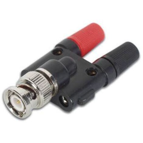 Connettore bnc maschio a 2x connettori a banana da 4 mm