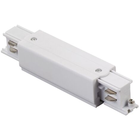 Connettore centrale dritto bianco binario 3f Polux 327901
