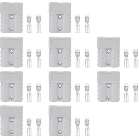 Connettore di alimentazione per batteria Eosnow, 10 pezzi, 50 A, 600 V, 16 mm², 6 AWG, terminale per cavo