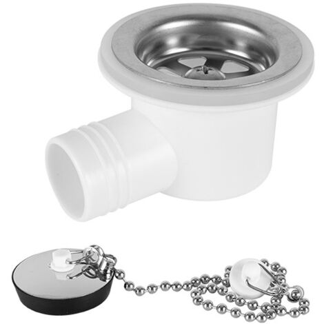 Connettore di scarico ad angolo retto in acciaio inox per lavello camper, tenuta forte, salvaspazio, tappo per tubo, adattatore per fognatura per yacht