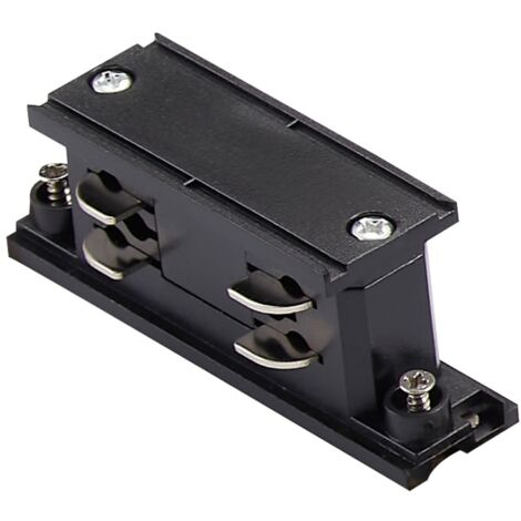 Connettore dritto mini binario trifase nero Polux 327826