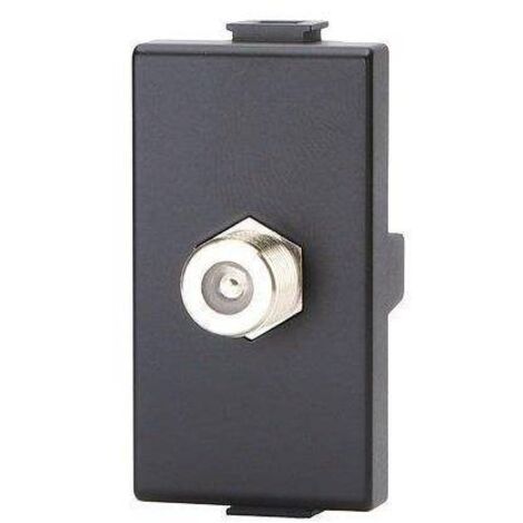 CONNETTORE F TV SAT DIRETTO ABM - NERO - 8 pezzi