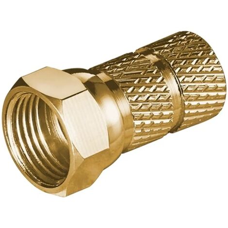 2 Connettori F A Vite Per Cavo Coassiale SAT/TV – 6,5-7 Mm, Per Antenna E Ricevitore