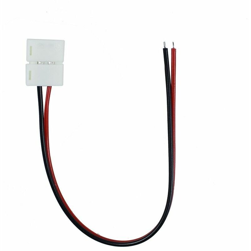 Image of Aftertech - connettore filo 10mm rapido clip jack plug per striscia strip led B1E12